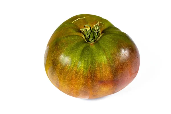 Grüne Tomate Auf Weißem Hintergrund — Stockfoto