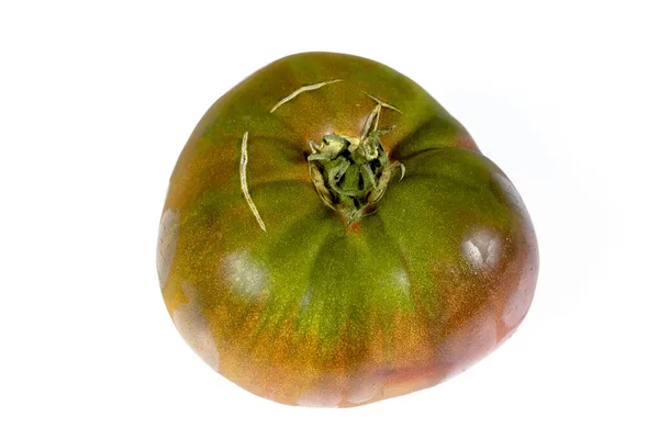 Groene Tomaat Een Witte Achtergrond — Stockfoto