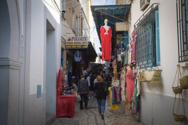 Sousse, Tunus 'ta bir çarşaf.