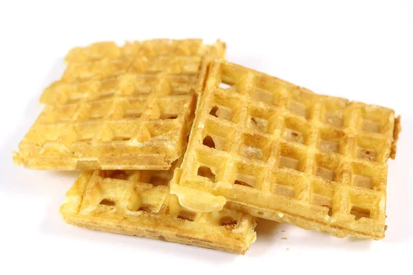 Waffel Isoliert Auf Weißem Hintergrund — Stockfoto