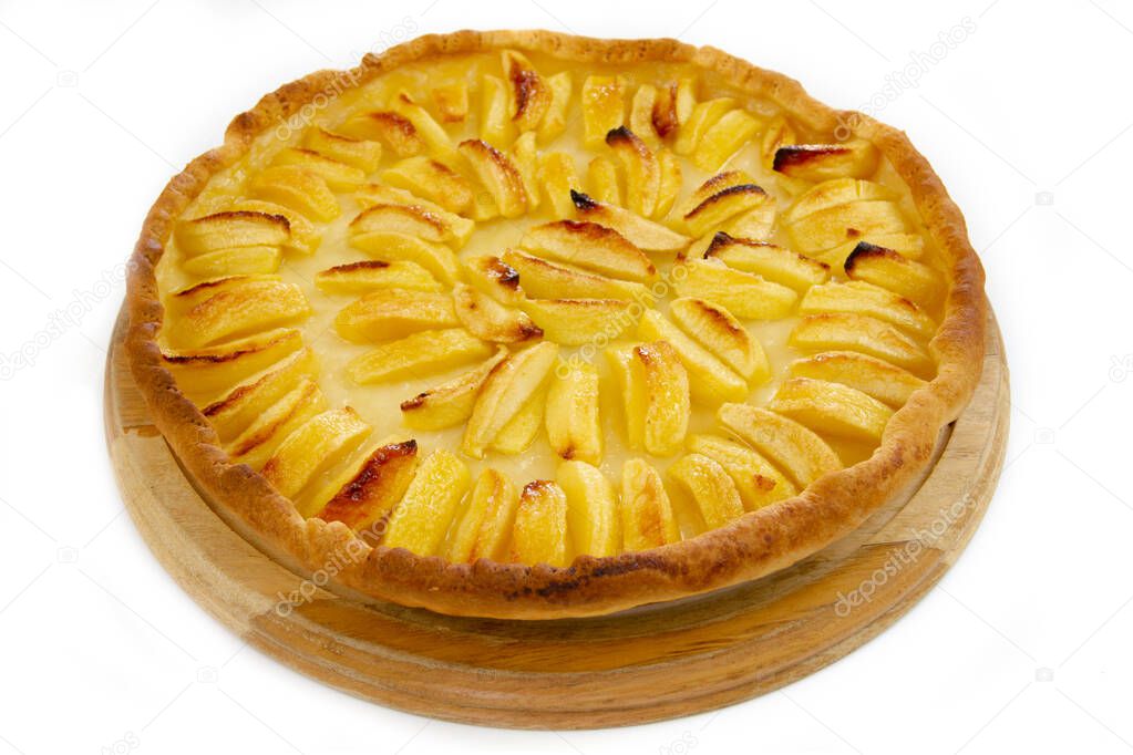whole golden round apple pie