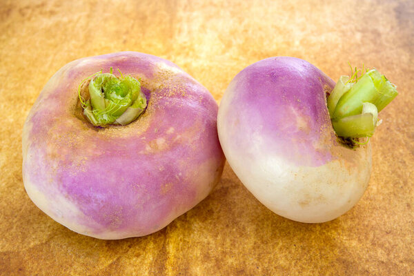 raw turnip on a table