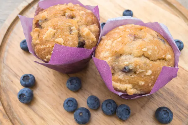 Blueberry Muffin Table — Stock Photo, Image