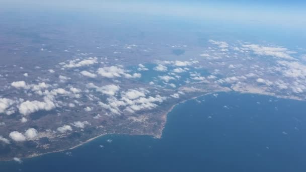 Cielo Visto Una Finestra Aeroplano — Video Stock