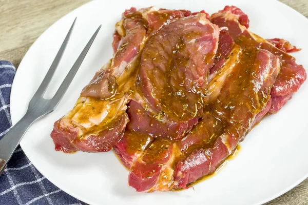 Low Ribs Marinated Plate — Stock Photo, Image