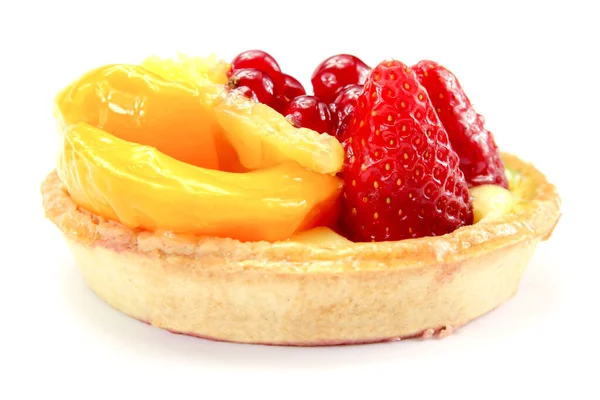 Fruit Pie White Background — Stock Photo, Image