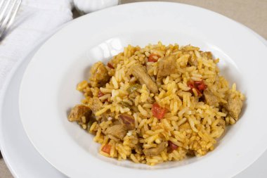 tavuklu ve biberli pilav