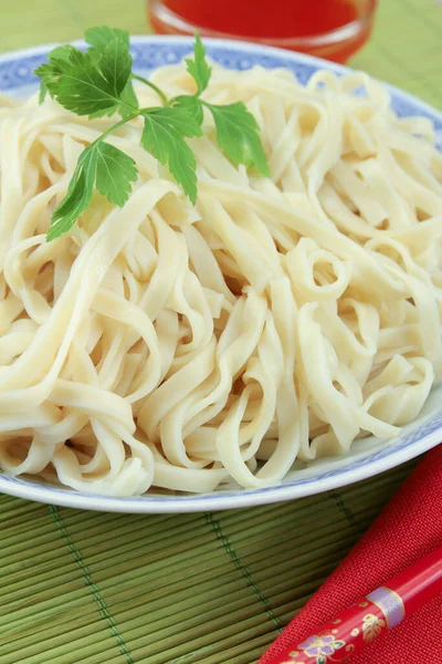 Macarrão Liso Uma Chapa — Fotografia de Stock