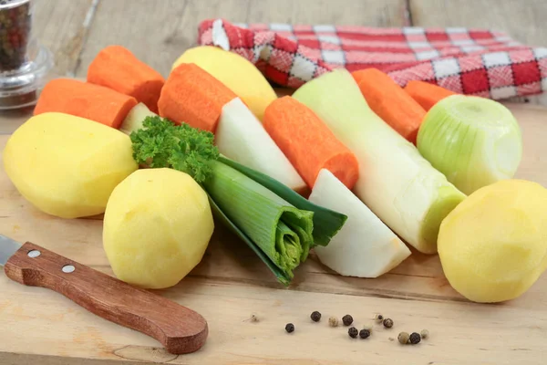 Surowe Warzywa Pot Feu — Zdjęcie stockowe