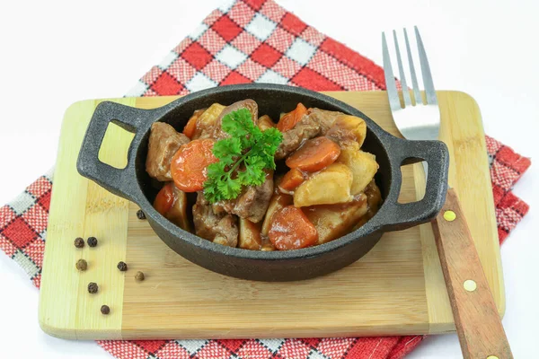 Bourguignon Ternera Plato — Foto de Stock