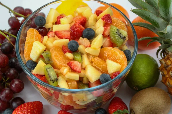 Fresh Fruit Salad Bowl — Stock Photo, Image