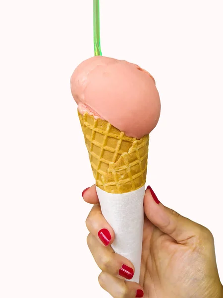 Helado Italiano Sobre Fondo Blanco — Foto de Stock