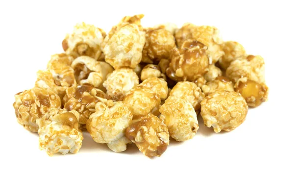 Caramelized Popcorn White Background — Stock Photo, Image