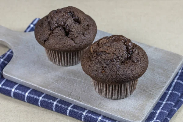 Muffin Chocolat Sur Une Table — Photo