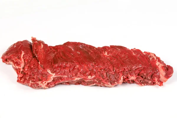 Rohes Rindfleisch Tab Auf Weißem Hintergrund — Stockfoto