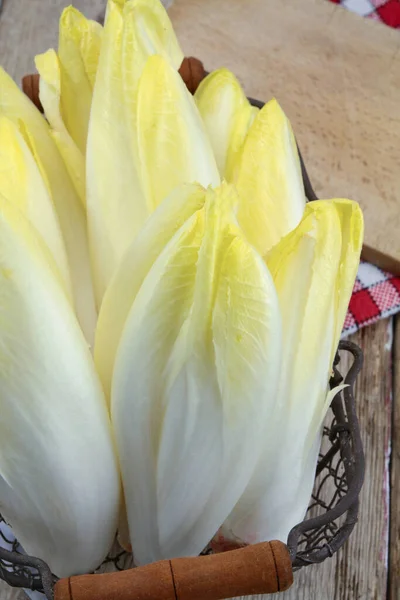 Endive Trä Bakgrund — Stockfoto