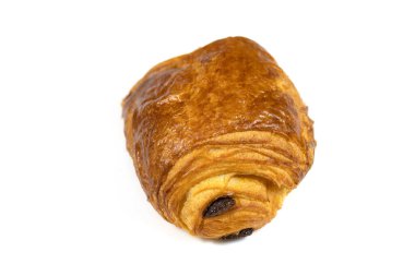 Beyaz arka planda çikolatalı ekmek