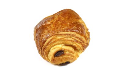 Beyaz arka planda çikolatalı ekmek