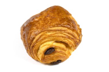 Beyaz arka planda çikolatalı ekmek