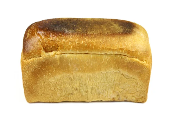 Beyaz Arka Planda Dilimlenmiş Beyaz Ekmek — Stok fotoğraf