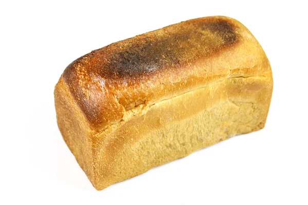 Krojony Biały Chleb Białym Tle — Zdjęcie stockowe