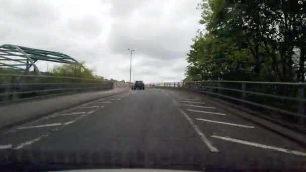 Autorijden Dashcam Beelden Van Scotswood Bridge — Stockvideo