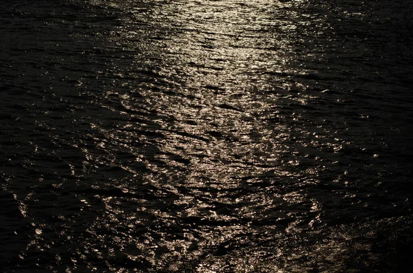 Chemin Lunaire Sur Eau Lumière Lune Tombant Surface Eau — Photo