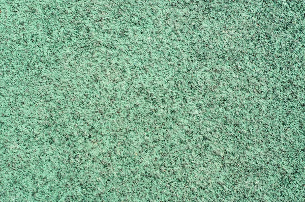 Gummibeschichtung Eines Sportplatzes Großaufnahme Grün Blauer Hintergrund Selektiver Fokus — Stockfoto
