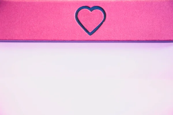 Ajándék Doboz Egy Szív Egy Rózsaszín Háttér — Stock Fotó