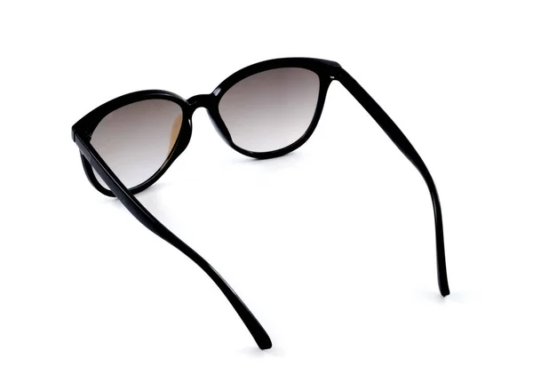 Zwarte Zonnebril Een Witte Achtergrond Geïsoleerd Wit — Stockfoto