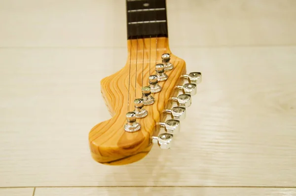 Fingerboard Uma Guitarra Acústica Kalka Cordas — Fotografia de Stock