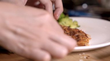 chef cooking food on the table
