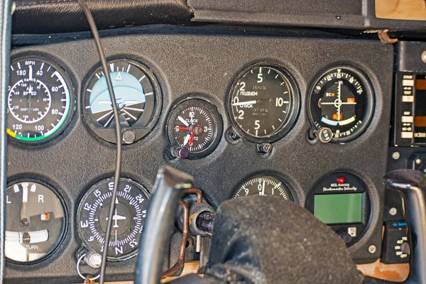 Cabina Pilotaggio Aereo Cessna — Foto Stock