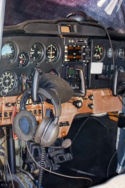cockpit in a cessna airplane
