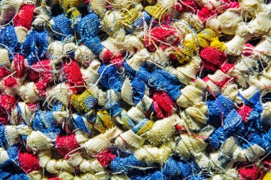 Örülmüş kumaş dokusu el işi kumaş.