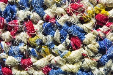 Örülmüş kumaş dokusu el işi kumaş.