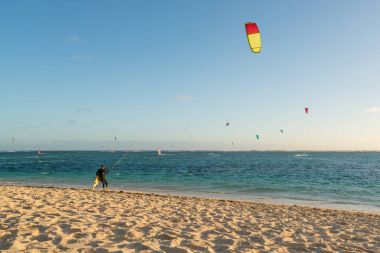 Kitesurfing Mauritius sahilde