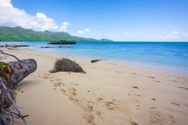 Dominik Cumhuriyeti 'nde güzel uzun deniz manzarası