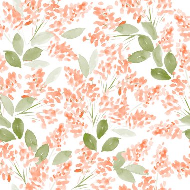 Suluboya çiçek renkli seamless modeli