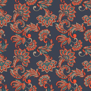 Hint tarzı çiçek ile Seamless Modeli