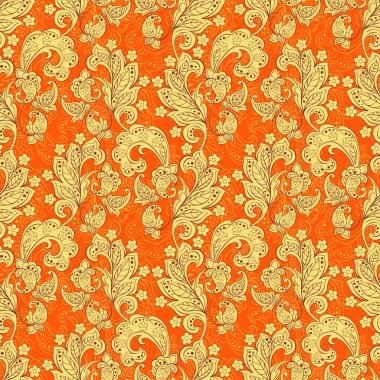 Hint tarzı sorunsuz Paisley desende