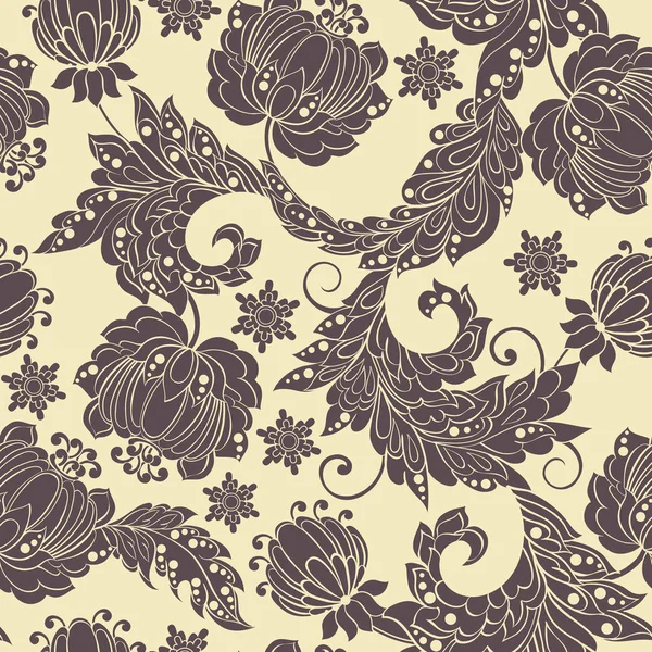Patrón sin costura floral vintage — Archivo Imágenes Vectoriales