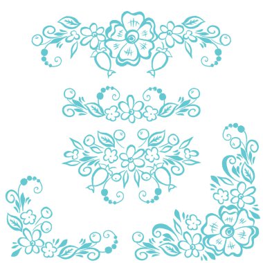 Kenarlık, tasarım dekoratif öğeler kümesi