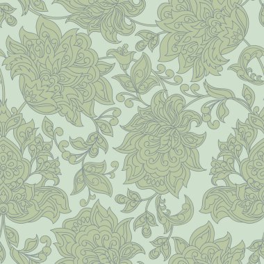 Vintage çiçek seamless modeli.