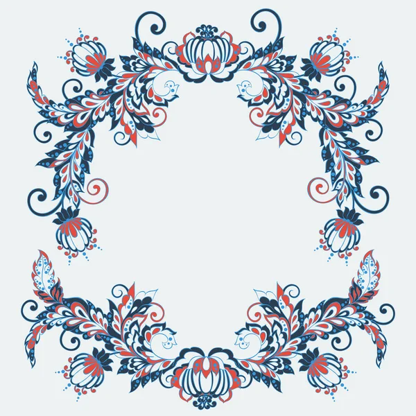 Elemento de diseño floral en estilo barroco — Vector de stock