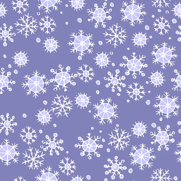 Сніжинки безшовний щасливий новорічний візерунок — стоковий вектор
