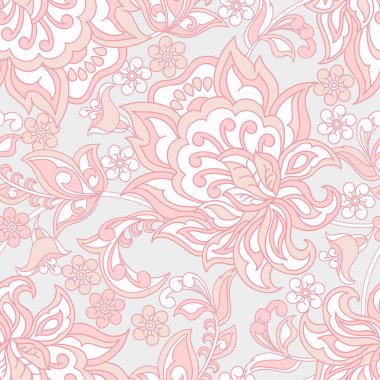 Klasik çiçek desenli.