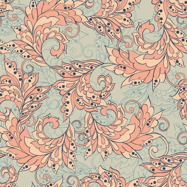 Motif floral vintage sans couture — Image vectorielle