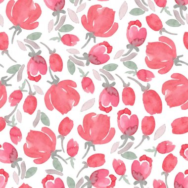 şirin suluboya çiçek Tekstil desen.