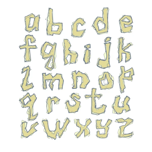 Το χέρι συντάσσονται διάνυσμα γράμματα του λατινικού αλφαβήτου — Διανυσματικό Αρχείο